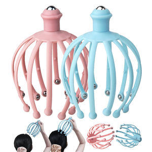 Massaggiatore per la testa di polpo 12 palline a rullo per Scratcher per la testa delle dita sollievo dallo Stress massaggio del cuoio capelluto massaggiatore per il rilassamento della testa - Product Image 1