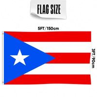 Drapeaux de Porto Rico en gros 3x5 pieds, en polyester 68D/100D, personnalisables pour toutes les nations, livraison rapide, fournisseur fiable