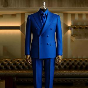 Abiti da <span class=keywords><strong>Uomo</strong></span> <span class=keywords><strong>Bordeaux</strong></span> Doppiopetto 2 Pezzi per Matrimonio, Cerimonia, Festa, Elegante Abito da Cerimonia, Casual Business, Smoking su Misura - Product Image 3