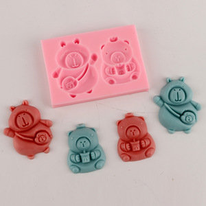 Bear Series Silicone Mold For Cake Chocolate Keychain Refrigerator Magnet DIY Craft Animal Shape - Product Image 2