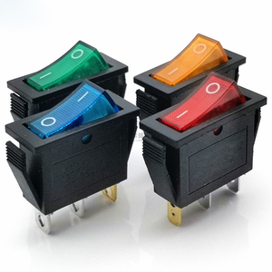 Led Rocker <b>Switch</b> 3 Pin SPST Power <b>Switch</b> ON-OFF T85 20A 125VAC 15A 250VAC Red/Green/Orange <b>Light</b> - Product Image 4