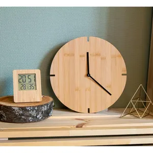 Horloge murale en bambou, merchandising durable - Product Image 3
