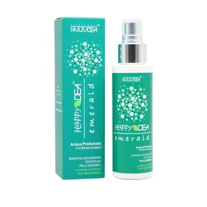 Happydea Smaragd Lichaam Water Veganistische Functionalbio Met Rhodiola Rosea Voor Ontspannen Antistress En Wellness 100Ml Italiaanse Hoge Kwaliteit