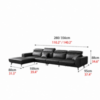 Ensemble de canapés modulaires en cuir italien, mobilier de salon pour hôtel et bureau, vente en gros, avec certification ROHS IOS9001 CE, mousse FR