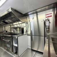 Remolque de Comida Móvil Totalmente Equipado, Camión de Comida Rápida, Barbacoa, Carrito de Helados y Café para Catering al Aire Libre