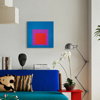 Décoration d'intérieur, style moderne, toile imprimée aquarelle, art mural suspendu pour salon - taille personnalisée