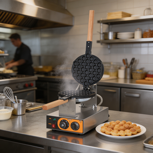 Machine à gaufres électrique facile à utiliser avec plaque de cuisson de 8-9 pouces en acier inoxydable 304, bouton poussoir et réglage de la température - Product Image 4