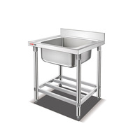 Acier inoxydable SS 201 304 Table de travail d'évier Table de travail de cuisine commerciale Établi sur mesure Double bols Tables d'évier industrielles