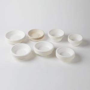 Prix Exceptionnel – Bols à Salade Elliptiques en Pulpe de Bagasse Blanches avec Couvercle et Logo Personnalisé pour Restaurants - Product Image 4