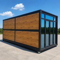Casa Contenedor Plegable Directa de Fábrica 20ft 40ft Villa Prefabricada Plegable para Resort Vacacional 2 Dormitorios con Cocina y Pared de Cristal