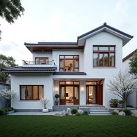 Maison préfabriquée / Panneau en silicate de calcium / Panneau sandwich / Structure en acier préfabriquée / Installation rapide / Villa de haute qualité