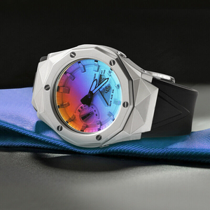 NOVO 5 Modificado Metal Borracha Luxo Aço Inoxidável 316l Assista Mod Strap GA2100 Caso - Product Image 5
