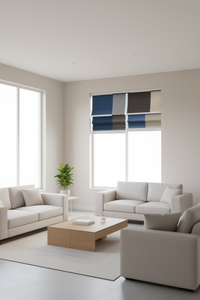 Stores verticaux Dreamy 80x180 cm en tissu, style romain, double couche, filtrant la lumière, installation latérale, pour fenêtre à battant, design moderne - Product Image 2