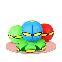 Ballon rebondissant et soucoupe volante magique 2-en-1 pour enfants - 6 lumières LED, jouet interactif parent-enfant pour tout-petits