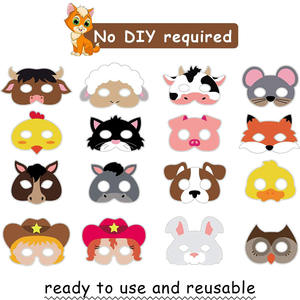 B210 <span class=keywords><strong>granja</strong></span> bosque Animal máscara Barnyard cara <span class=keywords><strong>granja</strong></span> selva cumpleaños Navidad disfraces vestido fiesta suministros papel fantasma máscara - Product Image 3