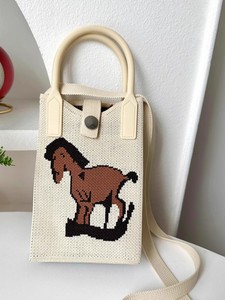 Nieuwe Collectie Wovem Gebreide Bloem Tote Handtas Mini Tas Crossbody Tas Mode Meisje Gehaakte Strand Telefoon Tas - Product Image 2