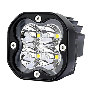 Lámpara Auxiliar para Motocicleta JHS, Impermeable, 4 LED, RGB, Halo, DRL, Cuadrada, Cubo, Luz Antiniebla LED, Luz de Trabajo para Conducción Todoterreno, Modificaciones de Vehículos - Product Image 1