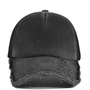 Lot de 5 casquettes trucker vintage en coton lavé - Casquettes unisexes en maille ajustables avec design déchiré - Product Image 5