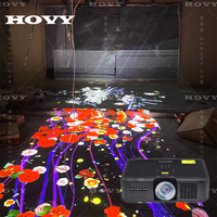 Écran LCD holographique 3D avec Wi-Fi intégré et projection interactive immersive sur le sol, équipement publicitaire