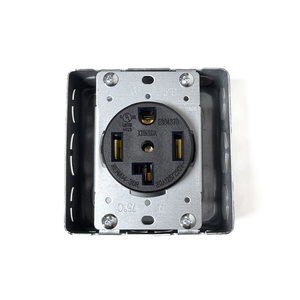 Prise industrielle NEMA14-50R 50A 125/250V avec plaque frontale et boîte de jonction, montage sur panneau robuste, prise 14-30/14-60/10-50R - Product Image 3