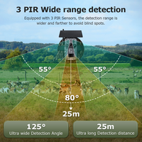 Caméra de chasse solaire 4G GPS 12MP avec capteur CMOS, étanche IP66, audio bidirectionnel, reconnaissance IA, déclenchement rapide 0,1s, détection PIR triple