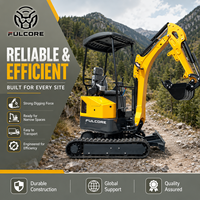 Mini-excavatrice FULCORE, best-seller européen et américain, avec pompe à triple engrenage dissimulée pour projets agricoles