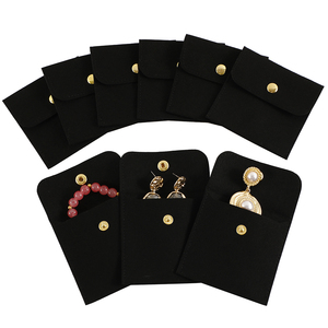 PUPPYSWE 8*8cm Microfiber Jewelry Bag No logo High Quality Velvet Pouch Bag Jewelry Packaging Pouch - Product Image 1