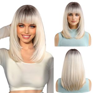 Peluca de Ondas Naturales Estilo Europeo Americano, Teñida, Bobo, para Mujer, Base de Alambre de Alta Temperatura, Todos los Colores, Accesorio de Moda Transfronterizo - Product Image 2