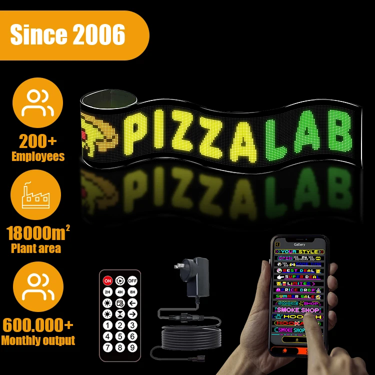 App Control Led Matrix Panel Flexible Pixel Panels Smart Bluetooth Usb Powered Rgb Indoor Display for Car