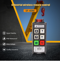 Transmisor de Control Remoto Inalámbrico RF para Grúa Industrial Universal, 4 Botones, Doble Velocidad