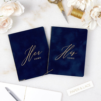 Livre de Vœux Personnalisé de Luxe en Velours avec Dorure ou Argenture, en Suédine, pour les Vœux de Lui/Elle, pour Cérémonie de Mariage