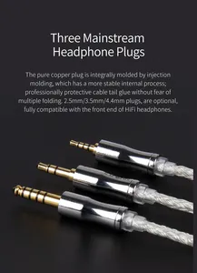 KBEAR Câble d'écouteurs de mise à niveau plaqué argent 24 Core 4N avec connecteur d'écouteurs MMCX/2PIN/QDC/<span class=keywords><strong>TFZ</strong></span> pour casque TRI I3 IEM - Product Image 6