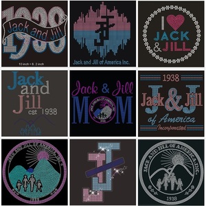 Hotfix Jack e Jill 1938 mamma pressa calore personalizzato Bling Sorority strass Transfer AKA toppe ferro su per capi - Product Image 5