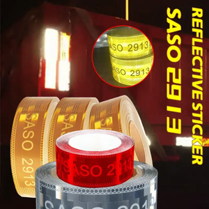 Cinta Reflectante Roja, Blanca y Amarilla con Certificación SASO, Adhesiva, para Advertencia en Vehículos y Camiones, Marcado de Seguridad - Product Image 1