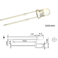 Diode LED bicolore Jstronic 3 mm 5 mm 2 broches rouge vert bleu, lumière LED bicolore, diode THT bicolore
