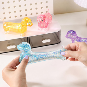 Jouet Squishy Teckel Pailleté Doux Anti-Stress en Forme d'Animal Unisexe pour Enfants de 8 à 13 Ans - Product Image 1
