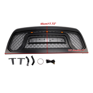 Vente en gros de calandre de remplacement style Big-Horn pour Dodge Ram 2500/3500 2010-2018, pare-chocs avant noir mat avec éclairage LED - Product Image 3