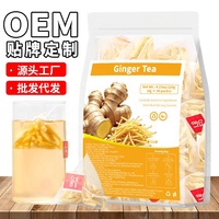 Thé au gingembre en gros OEM, 30 sachets individuels de 120g, tranches de gingembre séché, mélange d'herbes, directement de l'usine