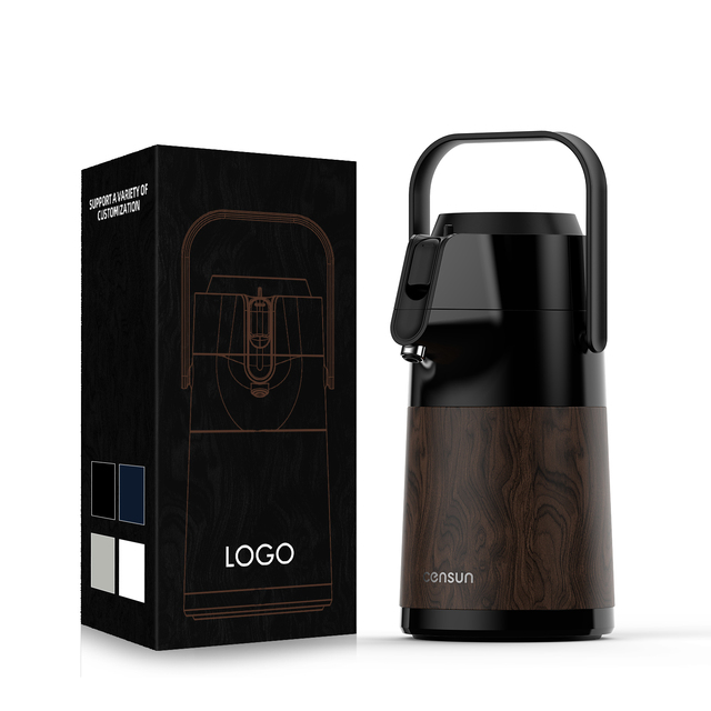 ANSHENG  Insulated Stainless Steel Coffee Carafe Thermal Beverage Airpot Coffee Dispenser With Pump