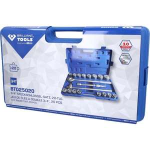 BRILLIANT TOOLS - BT025020 Jeu de douilles 3/4 ''(20 pièces) -ENSEMBLES DE CLIQUET ET DE DOUILLES EAN 4042146863015 3/4" - Product Image 4