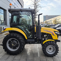 Mini tracteur diesel 50 CV avec certificat E-MARK COC, norme européenne pour l'immatriculation, tracteur agricole avec chargeur frontal et cabine
