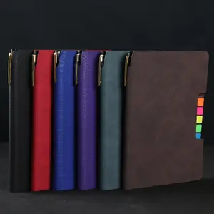 Relatiegeschenken 2 In 1 Notitieblok Plakbriefje Groothandel A5 A6 Pu Lederen Aangepaste Print Voor Sublimatie Notebooks