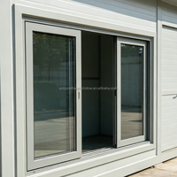 Ventana Corredera de PU, Fabricación Multideslizante, Impermeable, Resistente al Viento y al Fuego, Diseño Moderno para Oficina y Hogar, Antimosquitos