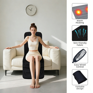 Alfombrilla de Masaje Eléctrica de Cuerpo Completo con 10 Motores Vibratorios, Calefacción Shiatsu para Cuello, Espalda, Hombros, Cintura, Piernas, Hogar, Auto, Cama, OEM, ODM - Product Image 3