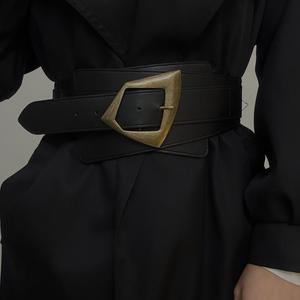 Ceinture de <span class=keywords><strong>taille</strong></span> en alliage élastique de style occidental pour femmes, ceinture décorative noire pour robes, manteaux, pulls, chemises - Product Image 2