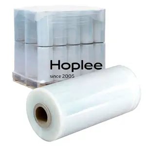 Hoge Kwaliteit Doorzichtige Plastic Wikkelfolie Zachte Hardheid Jumbo Roll 50Kg Pallet Verpakking Stretch Wrap Transparante Pe Stretch Folie