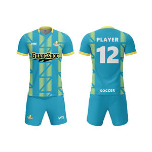 تي شيرت مخصص لكرة القدم للنساء البالغات وردي أزرق جاف سريع طقم زي موحد - Product Image 2