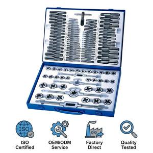 Kit de réparation de filetages ISO haute performance 110 pièces, jeu de tarauds et filières en acier Gcr15, fournisseur OEM ODM, garantie 3 ans, pour filetage droit - Product Image 5