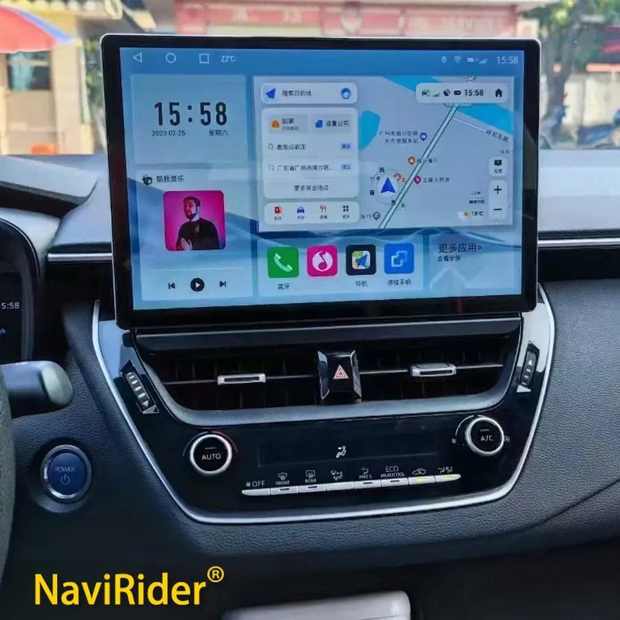 Reproductor de vídeo DVD Multimedia navegación GPS DSP 13,3 "2K pantalla Android 13 Radio de coche estéreo para Toyota Corolla 2021 2022 híbrido
