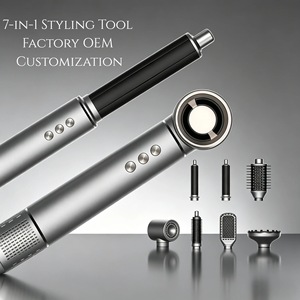 Hair Dryer 6-in-1 Gunmetal Purple Negative Ion High Speed DC Motor Rotary Nozzle Hair Care - Product Image 2